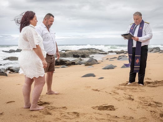Wedding ceremony by Dr. Gerrit Rademeyer in St Lucia