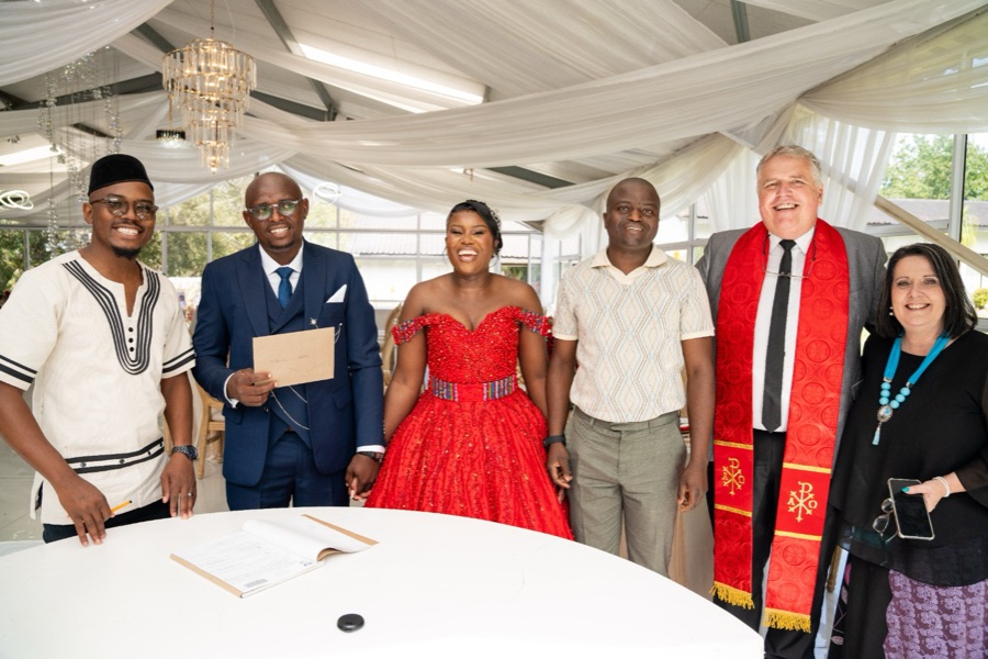 Wedding ceremony by Dr. Gerrit Rademeyer in St Lucia